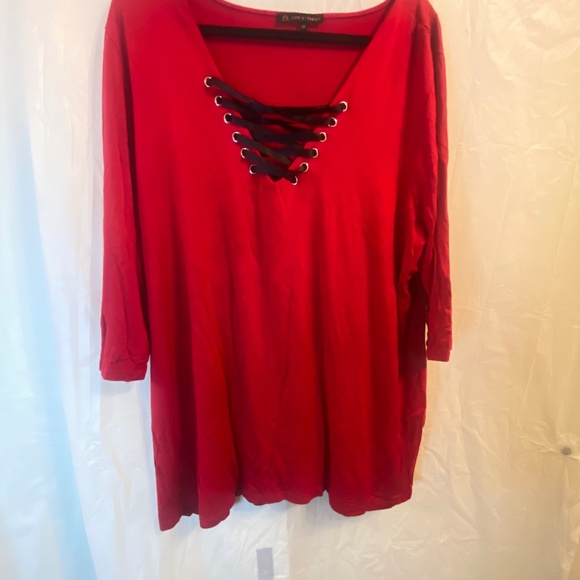 Love & Legend Red Top, Size 4x - Picture 1 of 2